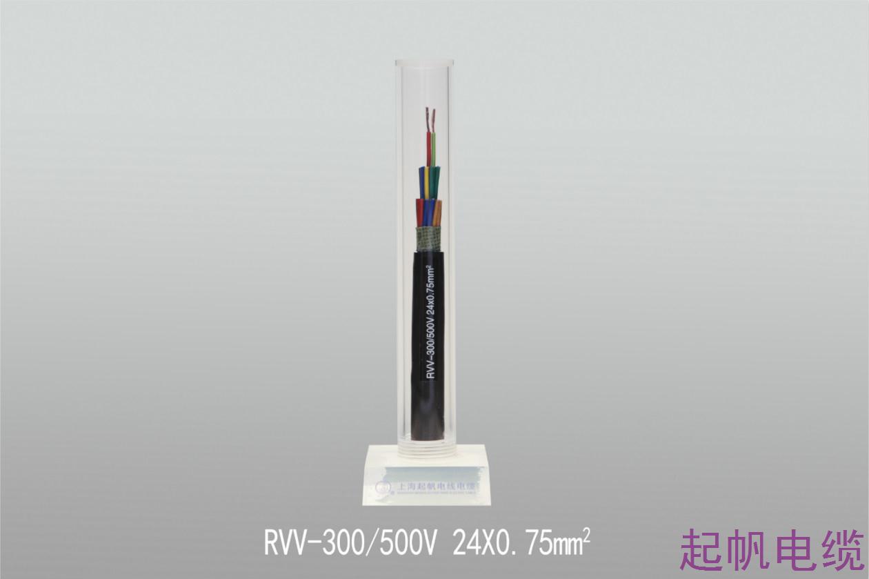 聚氯乙稀絕緣聚氯乙稀護(hù)套軟電纜RVV-300 500V 24X0.75mm2